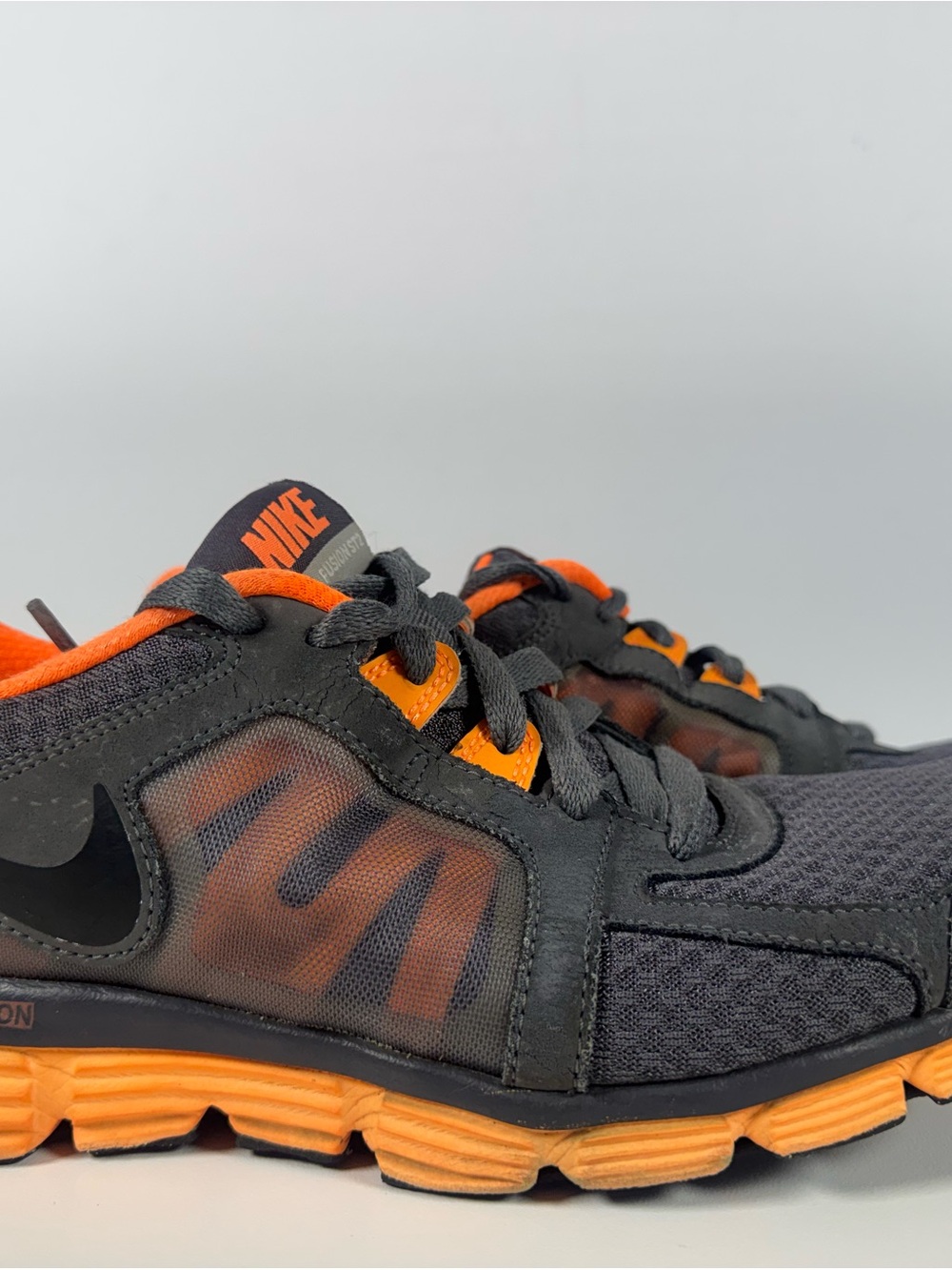 Nike Men’s Black and Orange Athletic Running Sneakers